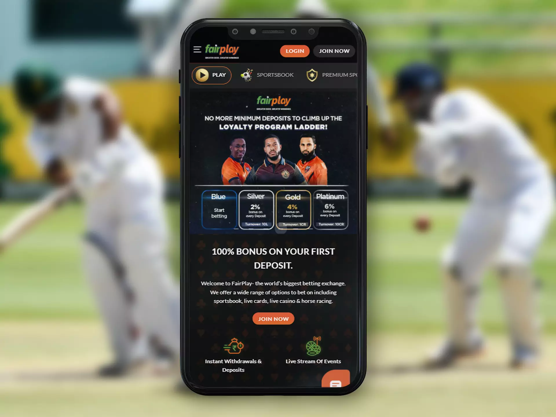 iOS users can use the mobile version of the Fairplay website.