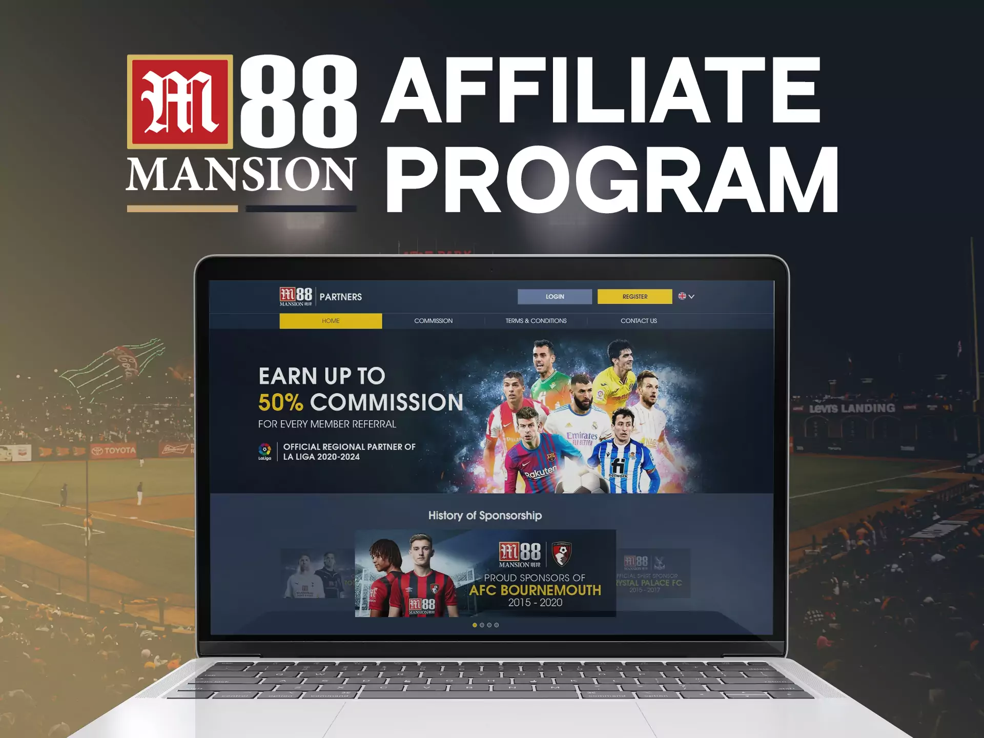 Registered users on FUN88 can join the affiliate program and increase their income.