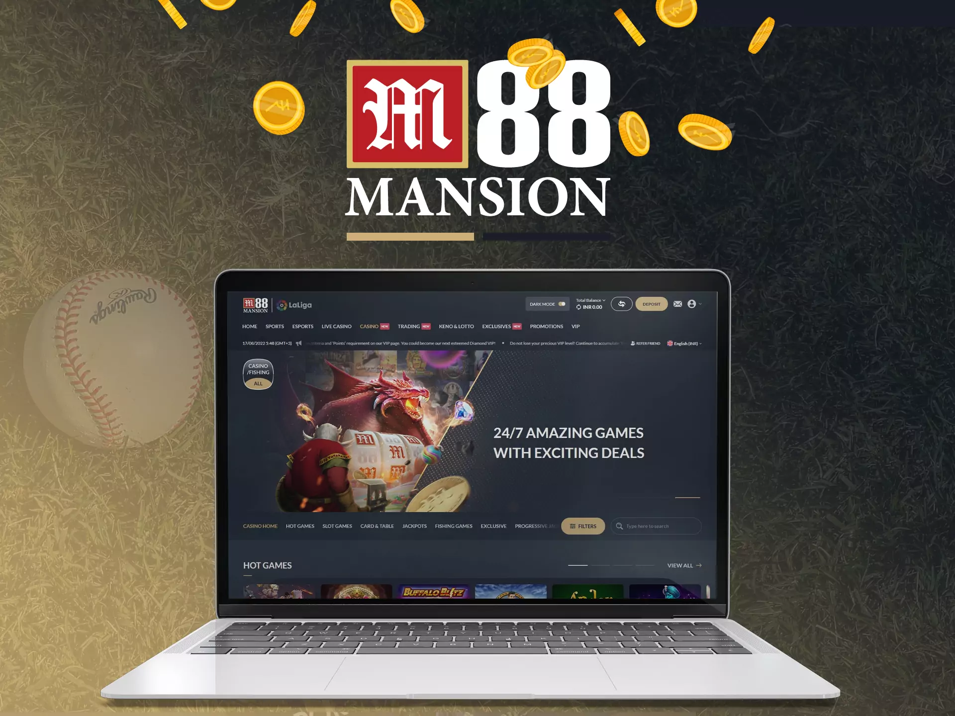 Besides betting, you can play casino games on FUN88.