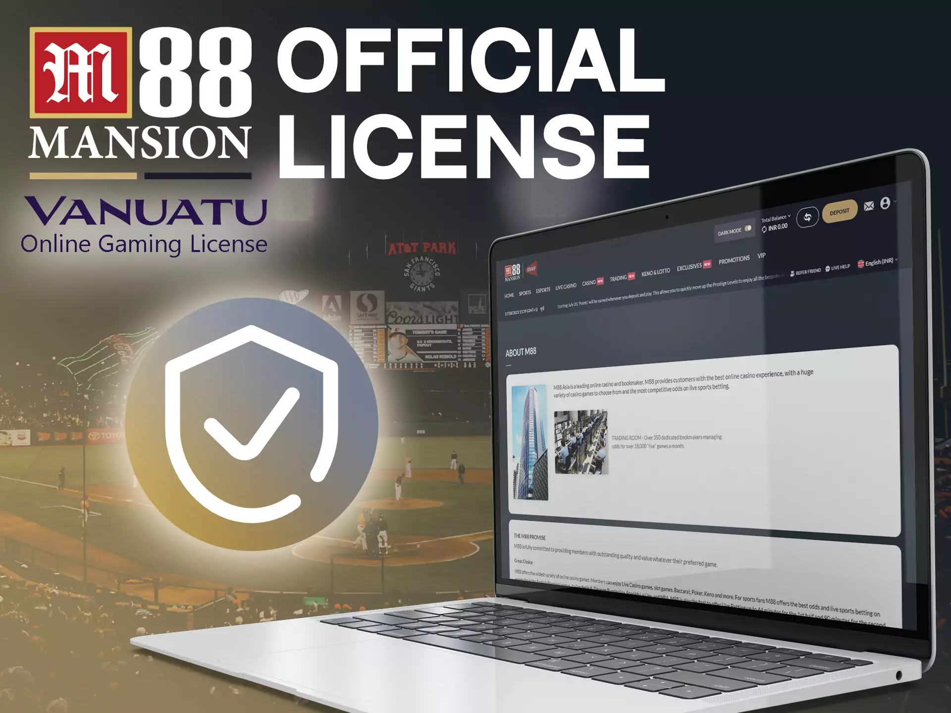 The FUN88 website works officially and legally thanking the Vanuatu Online Gaming license.