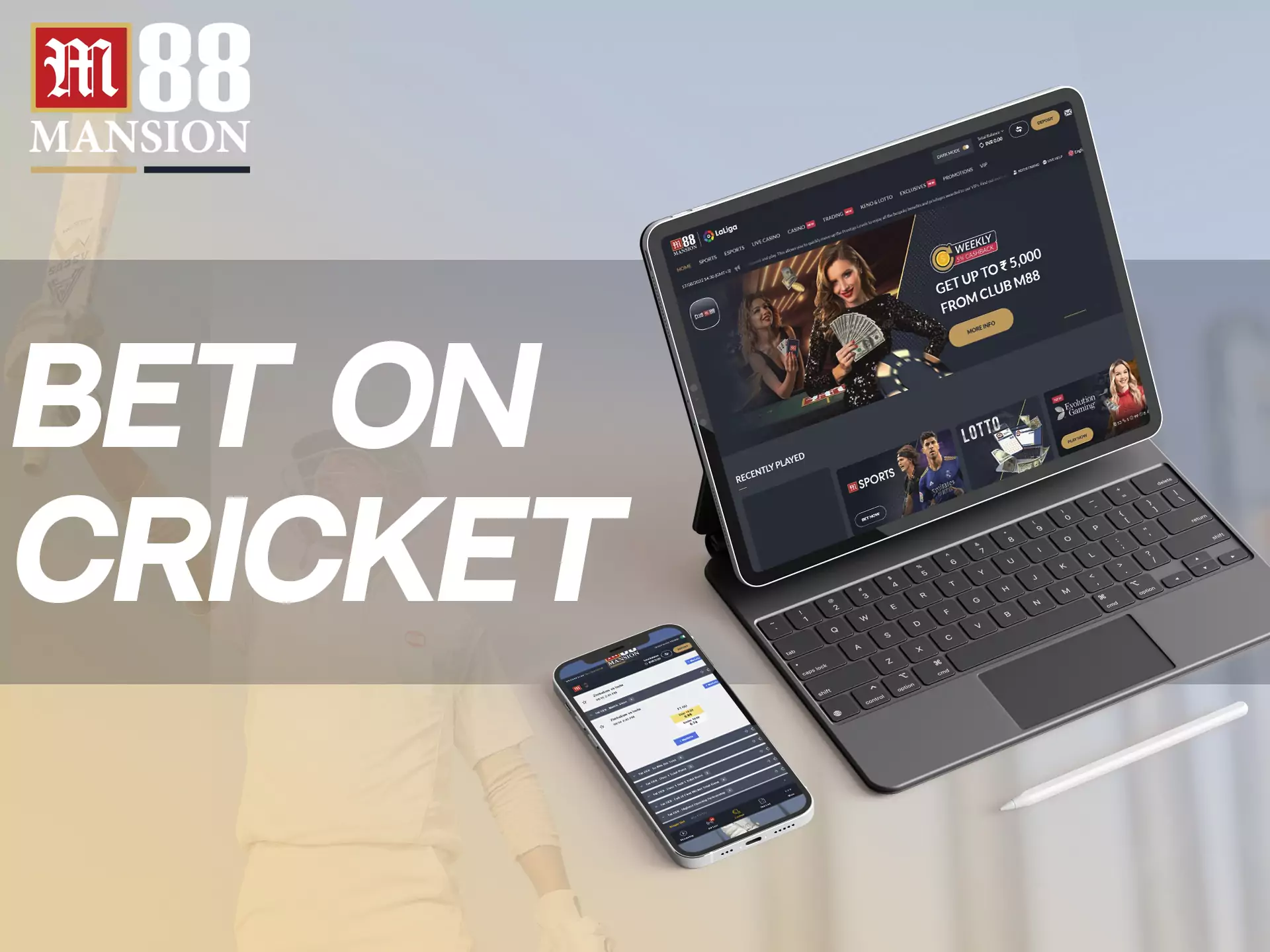 Cricket betting is the most popular activity among Indian users of FUN88.