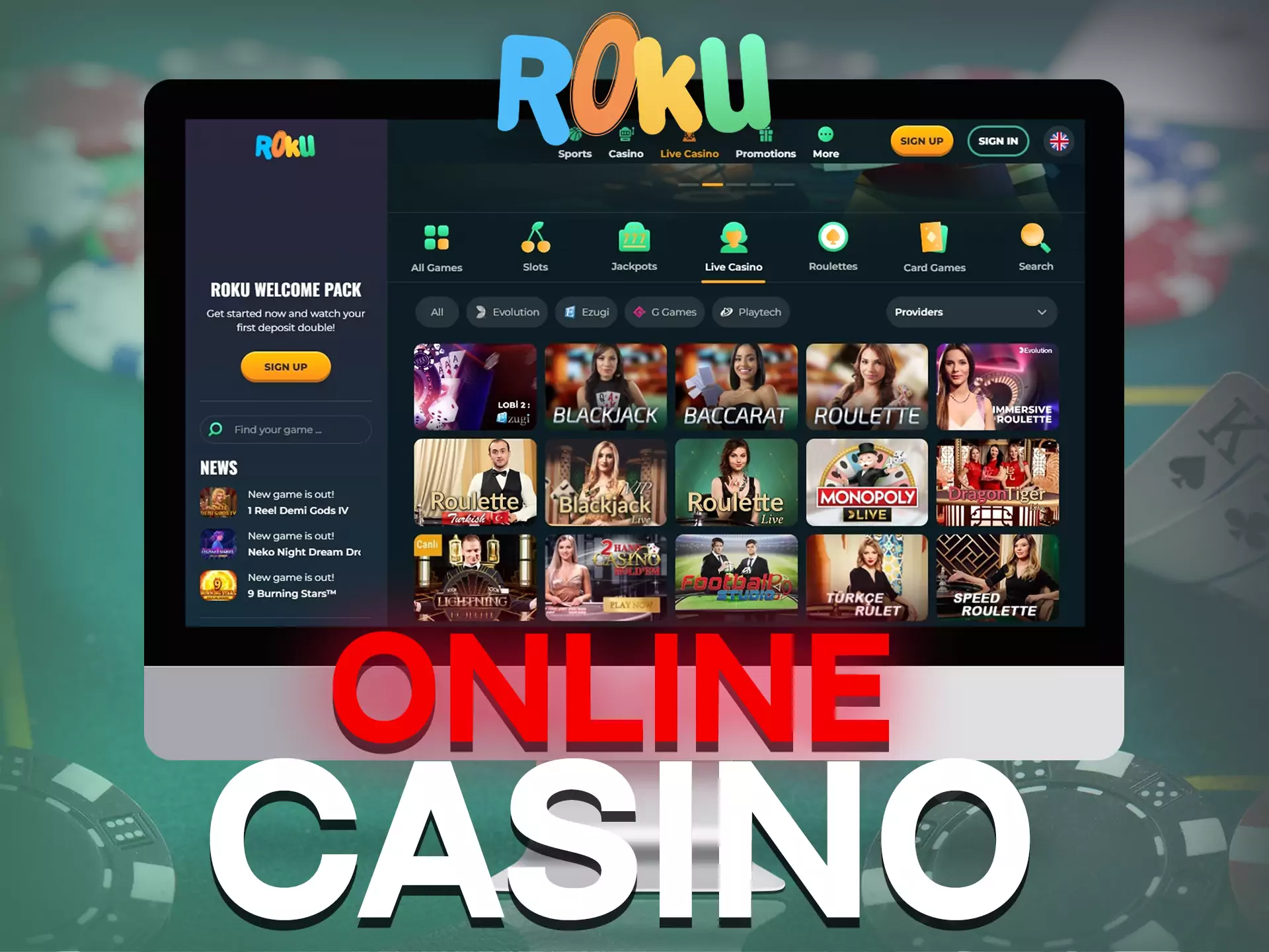 In the FUN88 online casino, you can play slots and traditional table games.