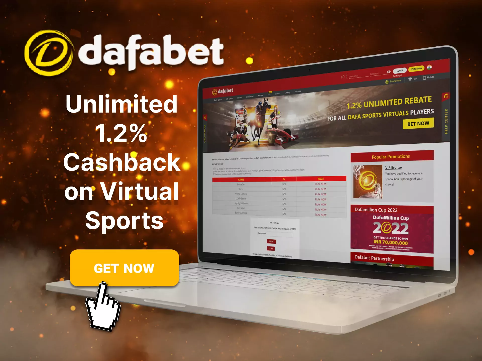 In FUN88, use a special cashback bonus in virtual sports betting.