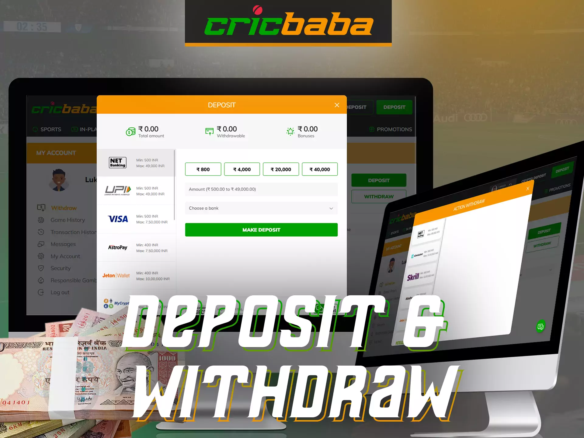 Try to deposit your Fun88 account or withdraw money, it's easy and fast.