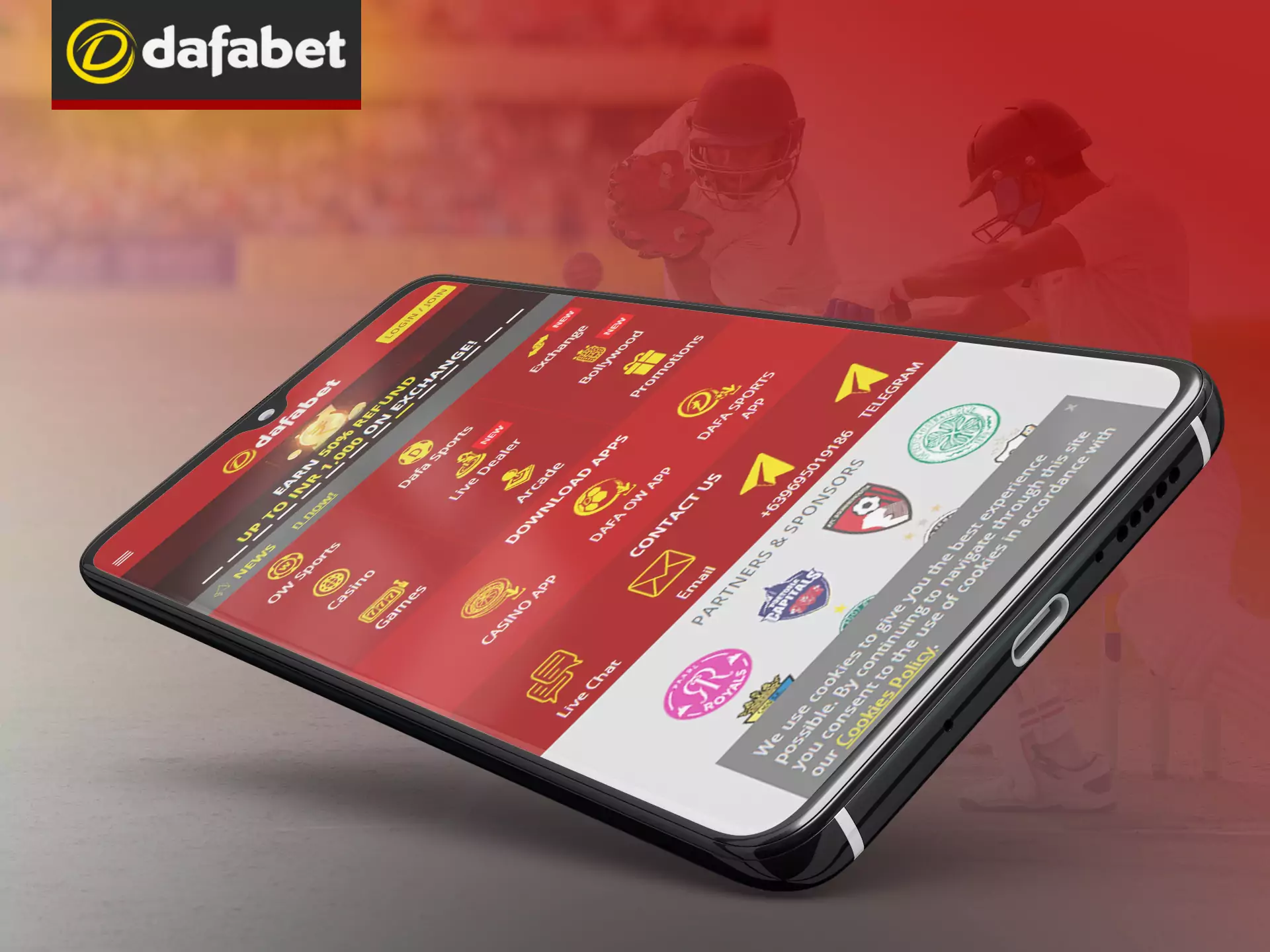 You can also bet on FUN88 on your device on the official mobile site.