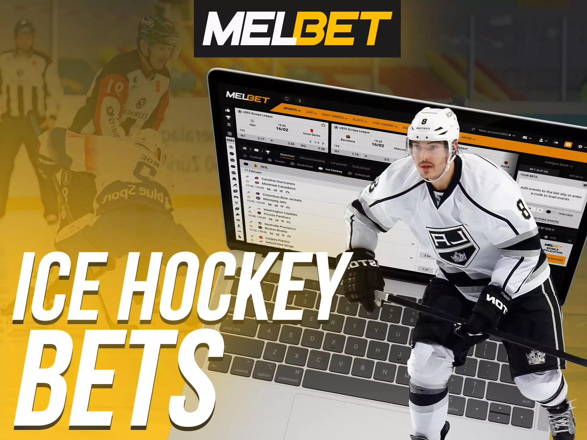 Watch best hockey matches and bet at FUN88.