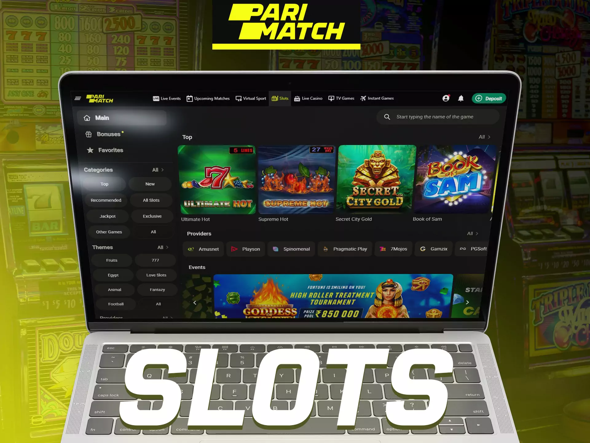 Search for your favourite slots in FUN88 casino.