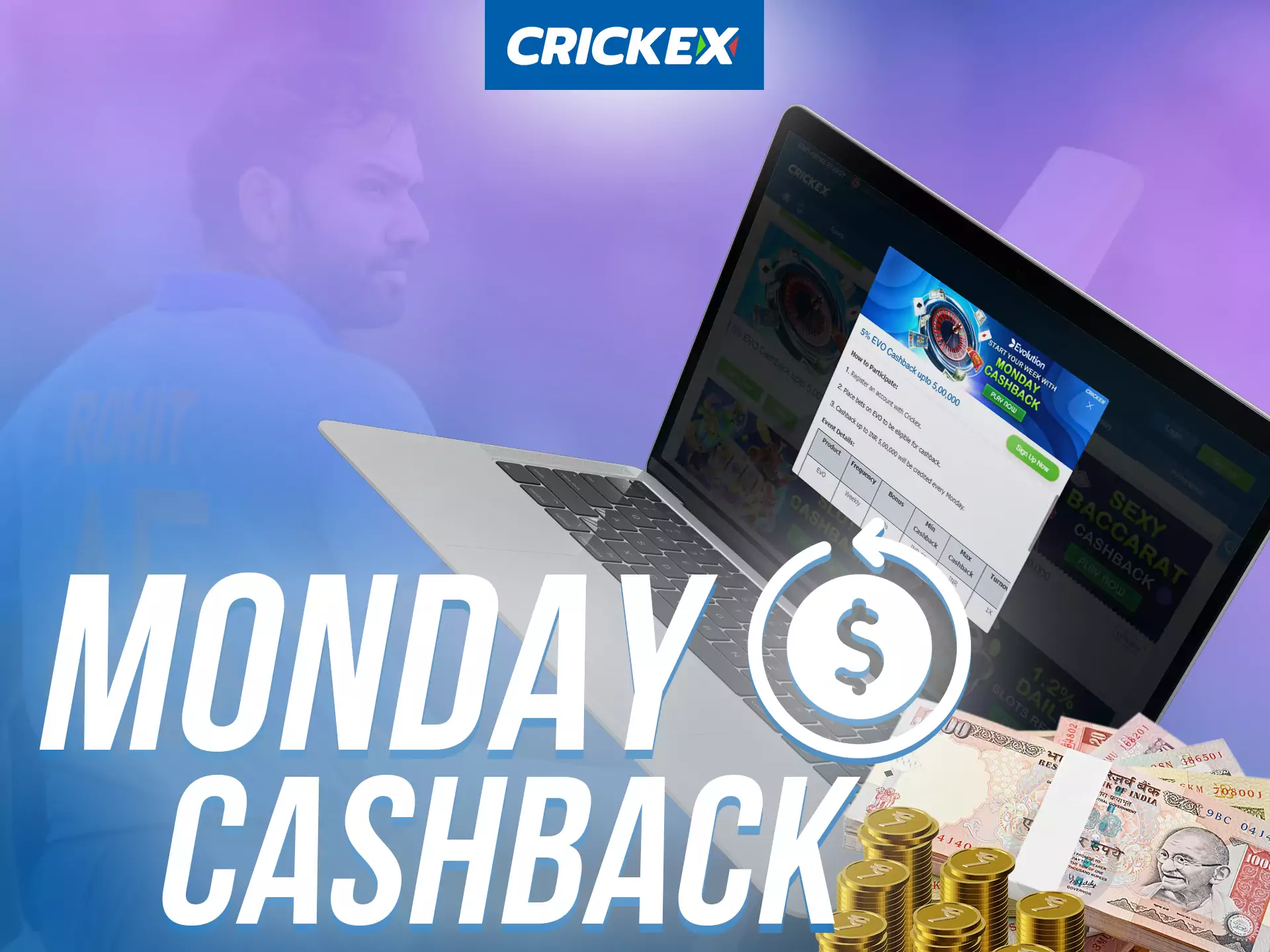 At FUN88, you can expect a cashback bonus on Mondays.