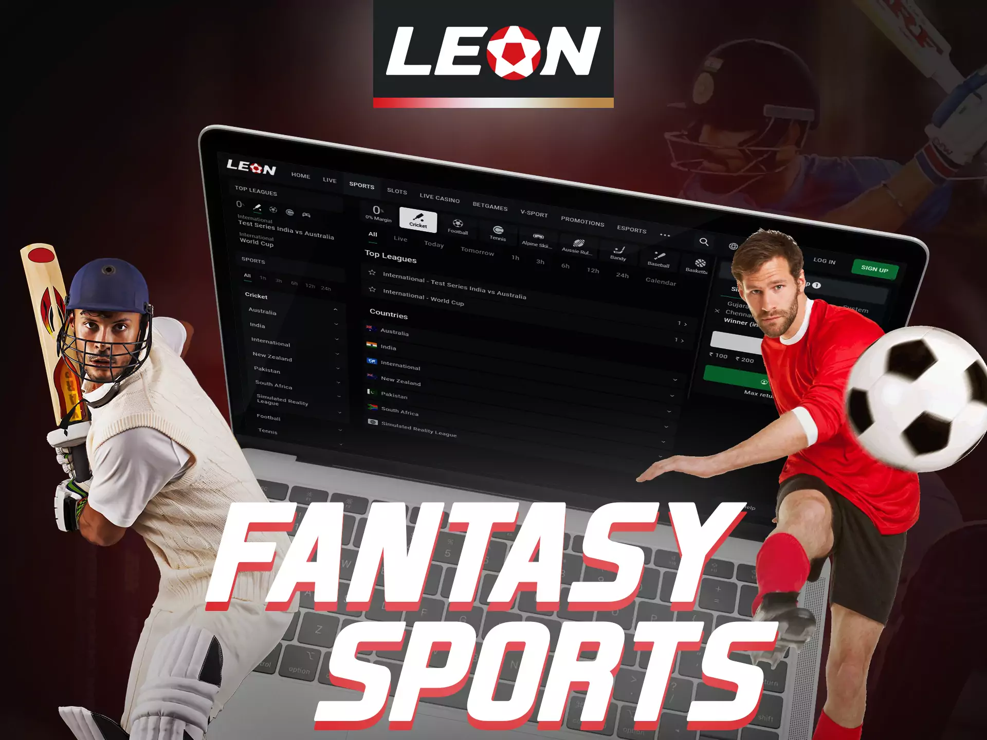 At Leonbet, bet on fantasy sports.