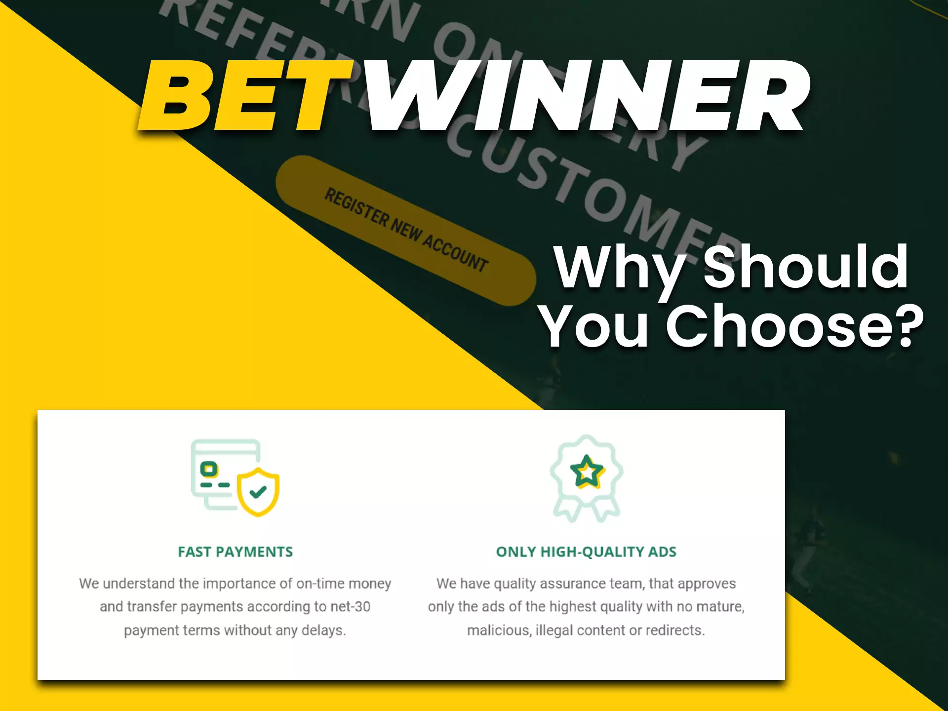 Betwinner affiliate program has certain advantages.