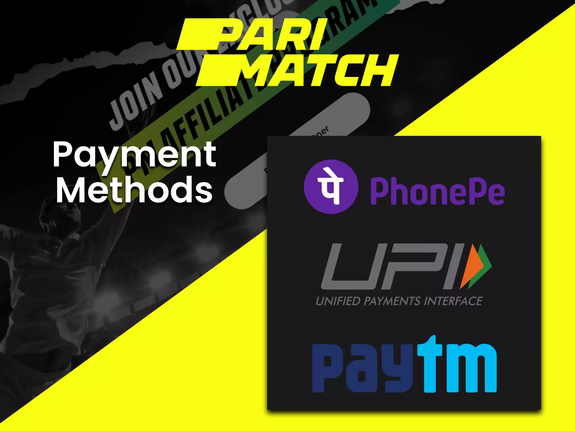 The FUN88 affiliate program uses the most common payment methods in India.